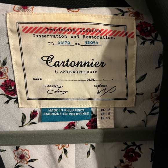 Anthropologie Cartonnier Tie Cuff Blazer - Picture 4 of 6